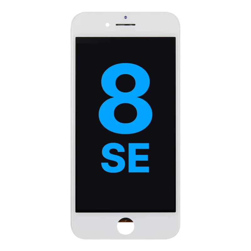 LCD displej s ocelovou deskou pro iPhone 8 / SE (2020 / 2022) (Aftermarket) (bílá)