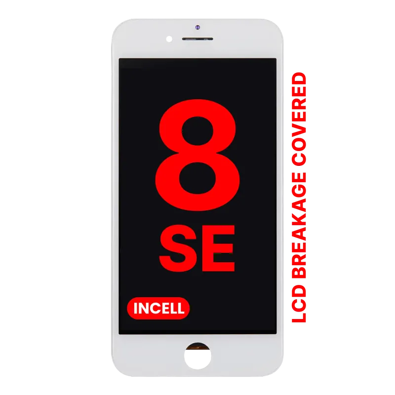 LCD displej s ocelovou deskou pro iPhone 8 / SE (2020 / 2022) (Aftermarket Pro: XO7 Incell) (bílá)