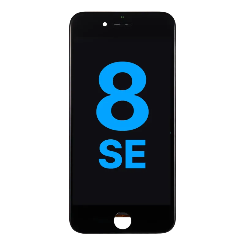 LCD displej s ocelovou deskou pro iPhone 8 / SE (2020 / 2022) (Aftermarket) (černá)
