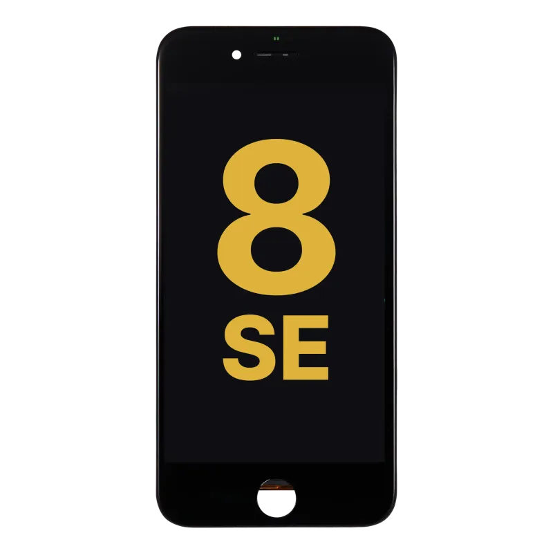 LCD displej s ocelovou deskou pro iPhone 8 / SE (2020 / 2022) (repasovaný) (černá)
