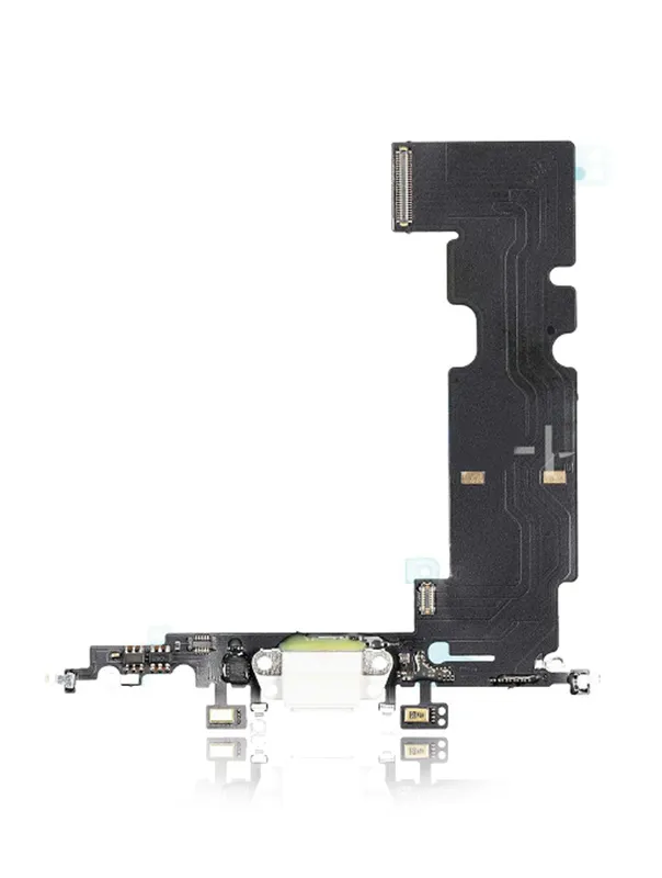 Náhrada tlačítka Home s nabíjecím konektorem pro iPhone 8 (stříbrná) (Version 2)