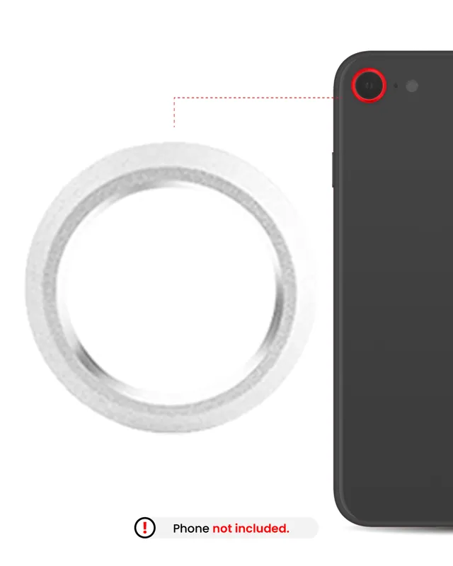 Samotný rámeček sklíčka zadní kamery pro iPhone 8 (stříbrná) (balení 10 ks)