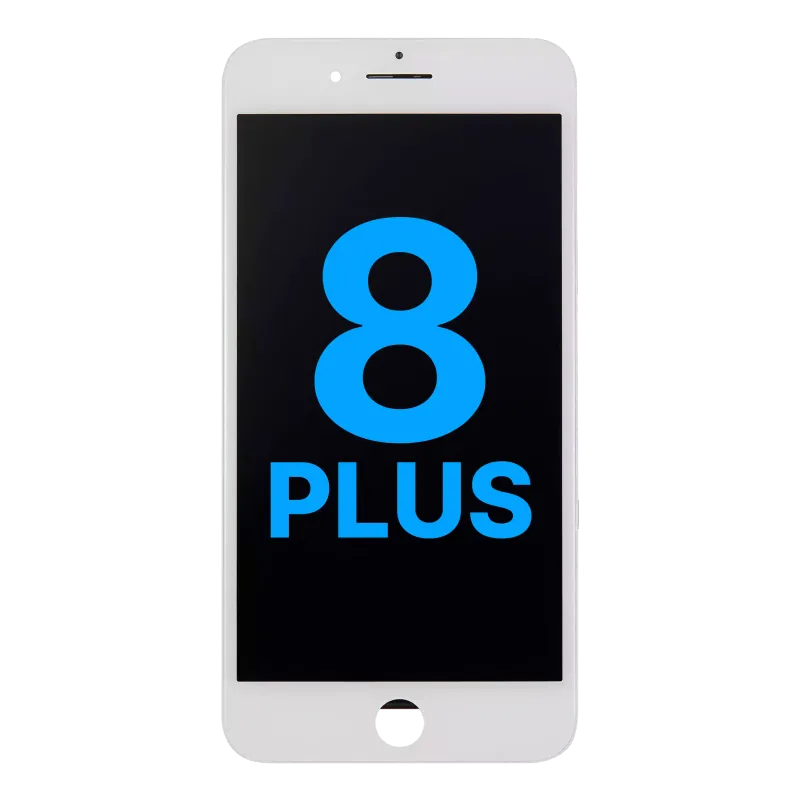LCD displej s ocelovou deskou pro iPhone 8 Plus (Aftermarket) (bílá)