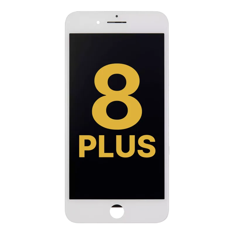 LCD displej s ocelovou deskou pro iPhone 8 Plus (repasovaný) (bílá)