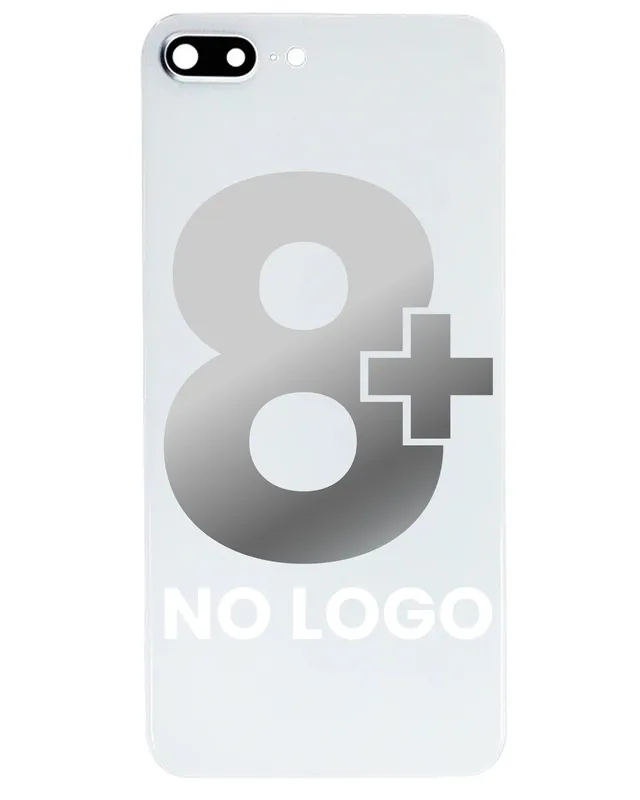 Zadní sklo se sklíčkem zadní kamery pro iPhone 8 Plus (bez loga) (stříbrná)