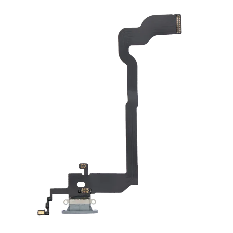 Flex kabel nabíjecího konektoru pro iPhone X (Aftermarket) (stříbrná)