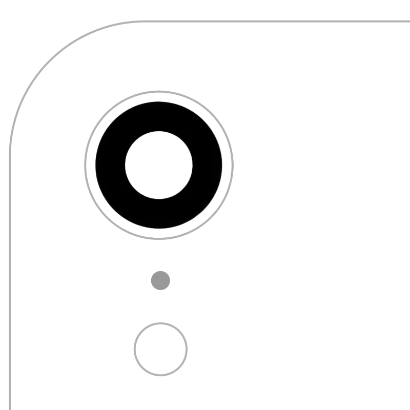Sklíčko zadní kamery (jen sklo) s lepením pro iPhone XR (pravý safír) (Premium) (všechny barvy) (balení 10 ks)