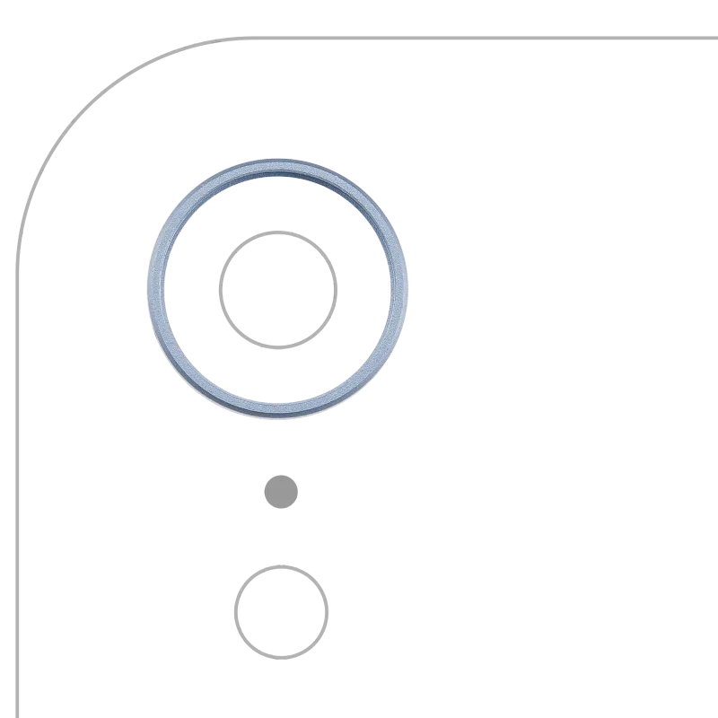 Samotný rámeček sklíčka zadní kamery pro iPhone XR (modrá)