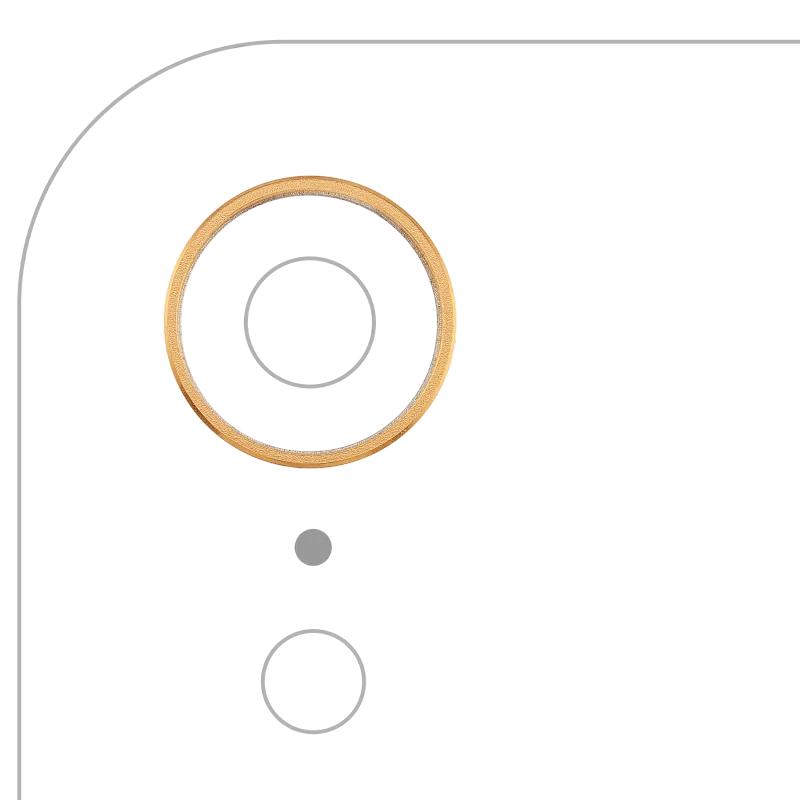Samotný rámeček sklíčka zadní kamery pro iPhone XR (žlutá)