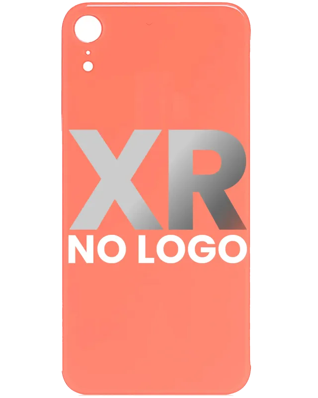 Zadní sklo pro iPhone XR (bez loga) (korálová)