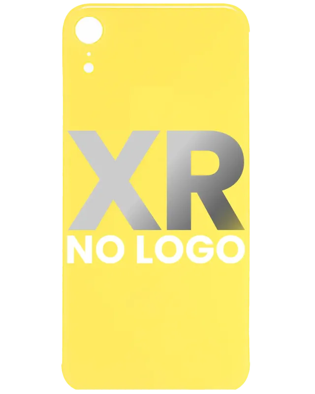 Zadní sklo pro iPhone XR (bez loga) (žlutá)
