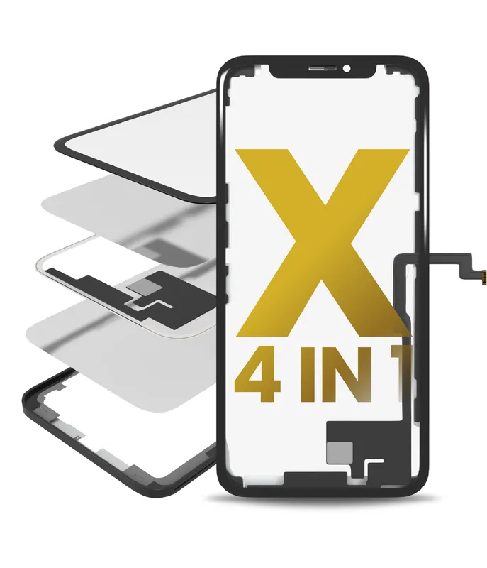 Flex 4v1 dlouhý (dotyk se sklem + OCA + předinstalovaný rámeček) pro iPhone X (OCA Master)