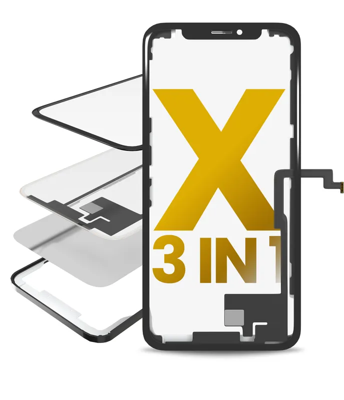 3v1 s rám included (Short Flex Digitizer + Front Glass + OCA Pre-Installed) pro iPhone X