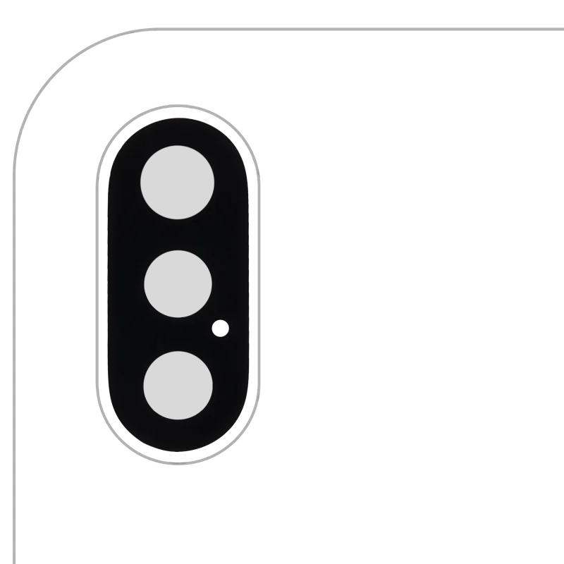 Sklíčko zadní kamery (jen sklo) s lepením pro iPhone XS / XS Max (Premium) (všechny barvy)