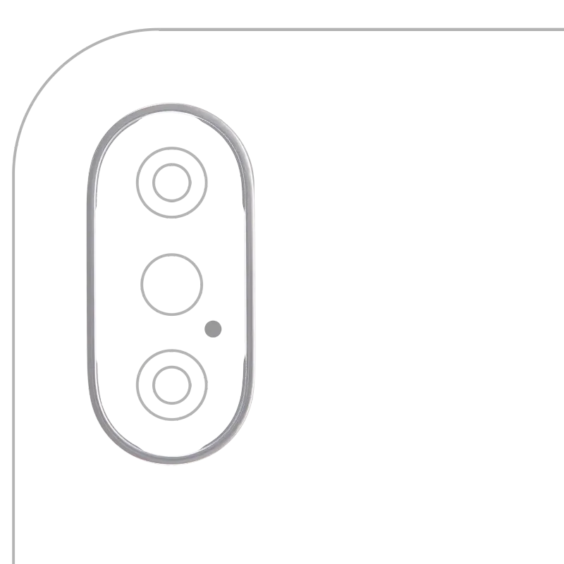 Samotný rámeček sklíčka zadní kamery pro iPhone XS / XS Max (vesmírně šedá) (balení 10 ks)