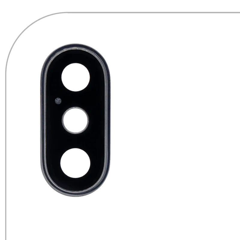 Sklíčko zadní kamery s držákem a rámečkem pro iPhone XS / XS Max (pravý safír) (Premium) (vesmírně šedá)