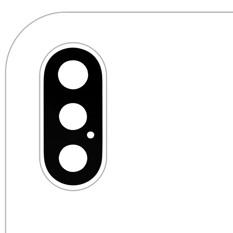 Sklíčko zadní kamery (jen sklo) s lepením pro iPhone XS / XS Max (pravý safír) (Premium) (všechny barvy) (balení 10 ks)