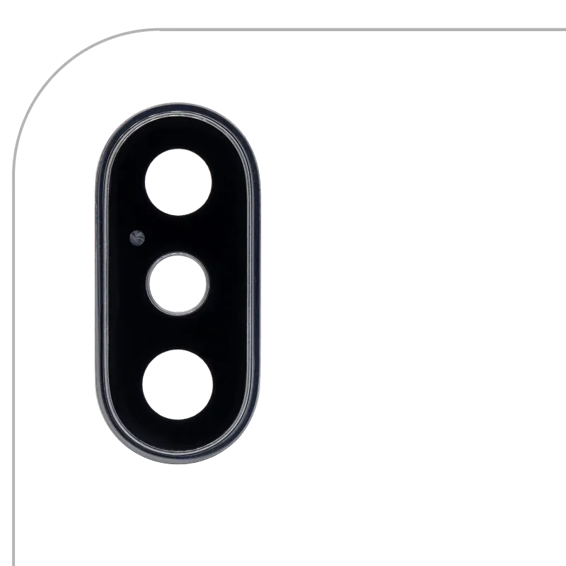 Sklíčko zadní kamery s držákem a rámečkem pro iPhone XS / XS Max (vesmírně šedá)