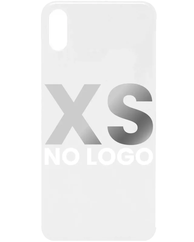 Zadní sklo pro iPhone XS (bez loga) (stříbrná)