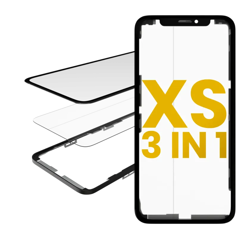3v1 (sklo s předinstalovanou OCA + rámeček) pro iPhone XS (OCA Master)