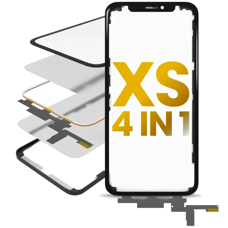 Flex 4v1 krátký (dotyk se sklem + OCA + předinstalovaný rámeček) pro iPhone XS (OCA Master)