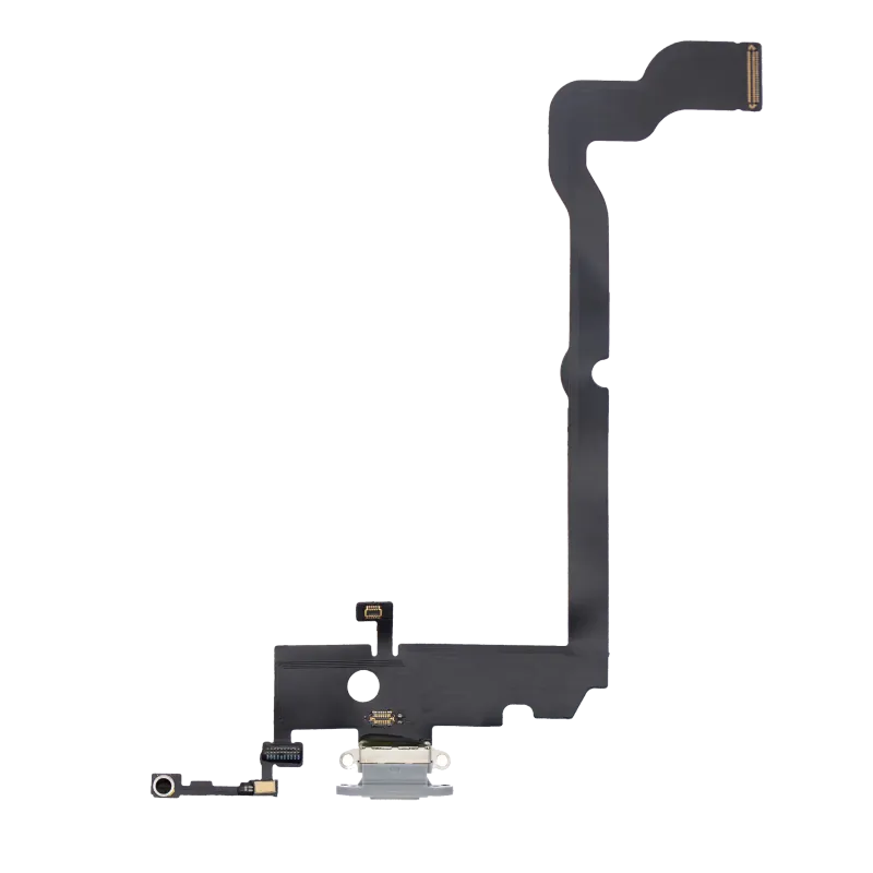 Flex kabel nabíjecího konektoru pro iPhone XS Max (Aftermarket) (stříbrná)