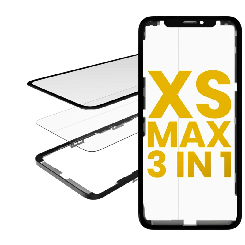 3v1 (sklo s předinstalovanou OCA + rámeček) pro iPhone XS Max (OCA Master)