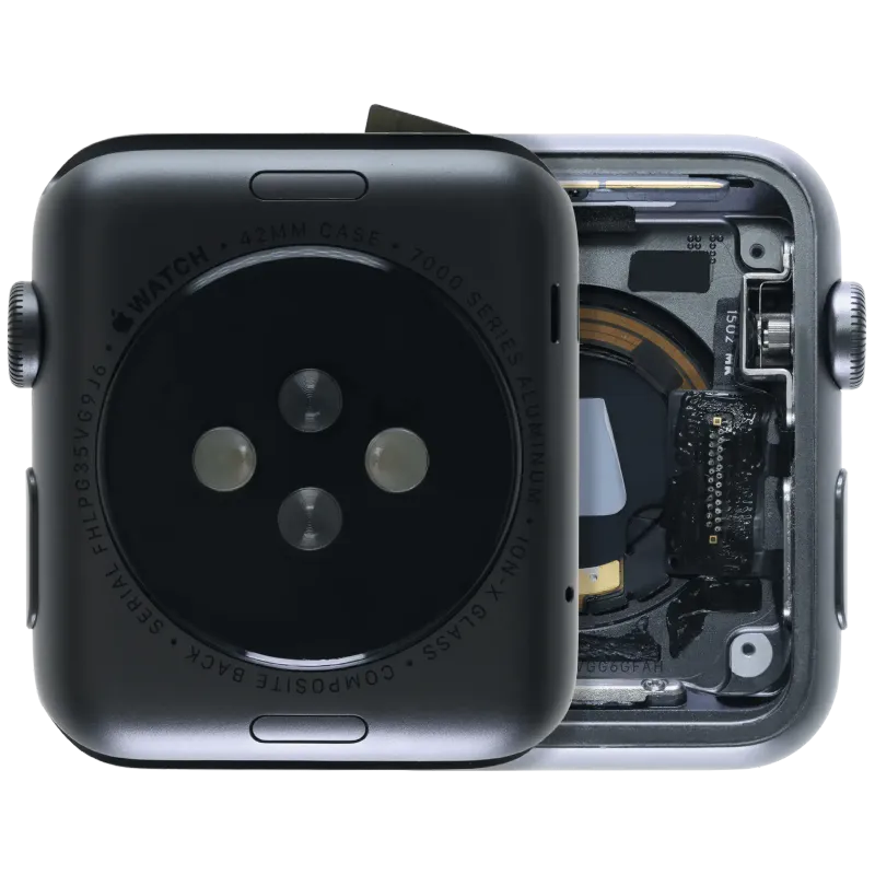 Housing (kompletní tělo) pro Apple Watch Series 1 (42 mm) (originál z vyřazeného zařízení, stav A) (verze Cellular) (hliník / vesmírně černá)