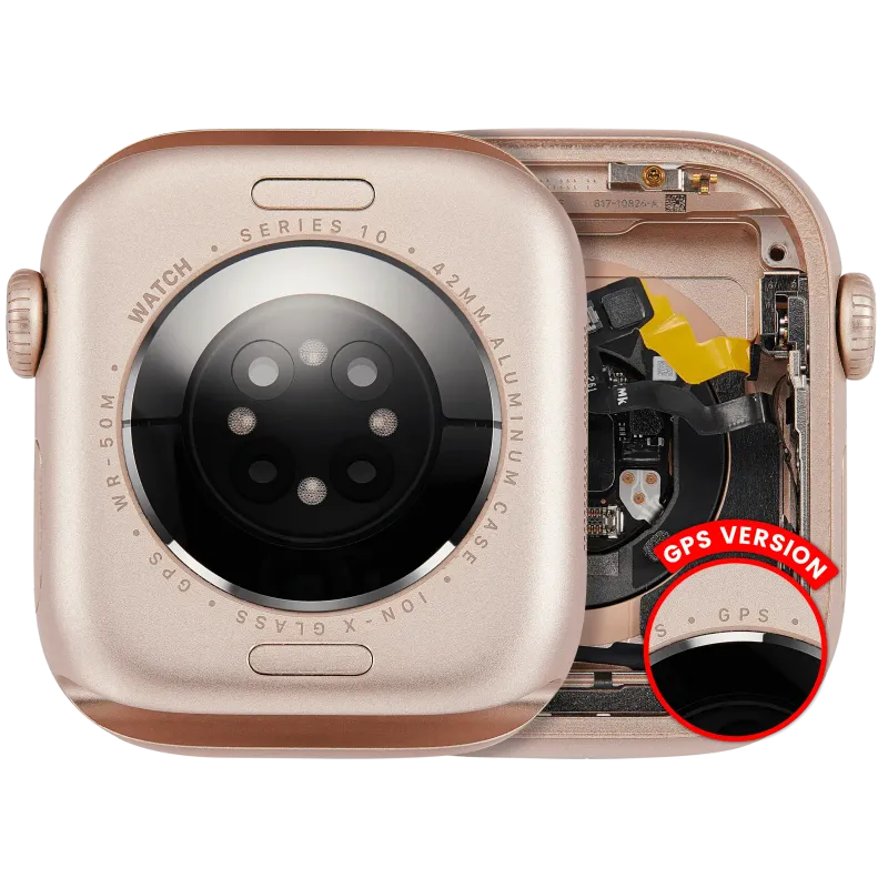 Housing (kompletní tělo) pro Apple Watch Series 10 (42 mm) (originál z vyřazeného zařízení, stav A) (verze GPS) (hliník / růžově zlatá)