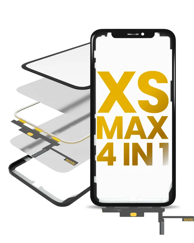 Flex 4v1 krátký (dotyk se sklem + OCA + předinstalovaný rámeček) pro iPhone XS Max (OCA Master)