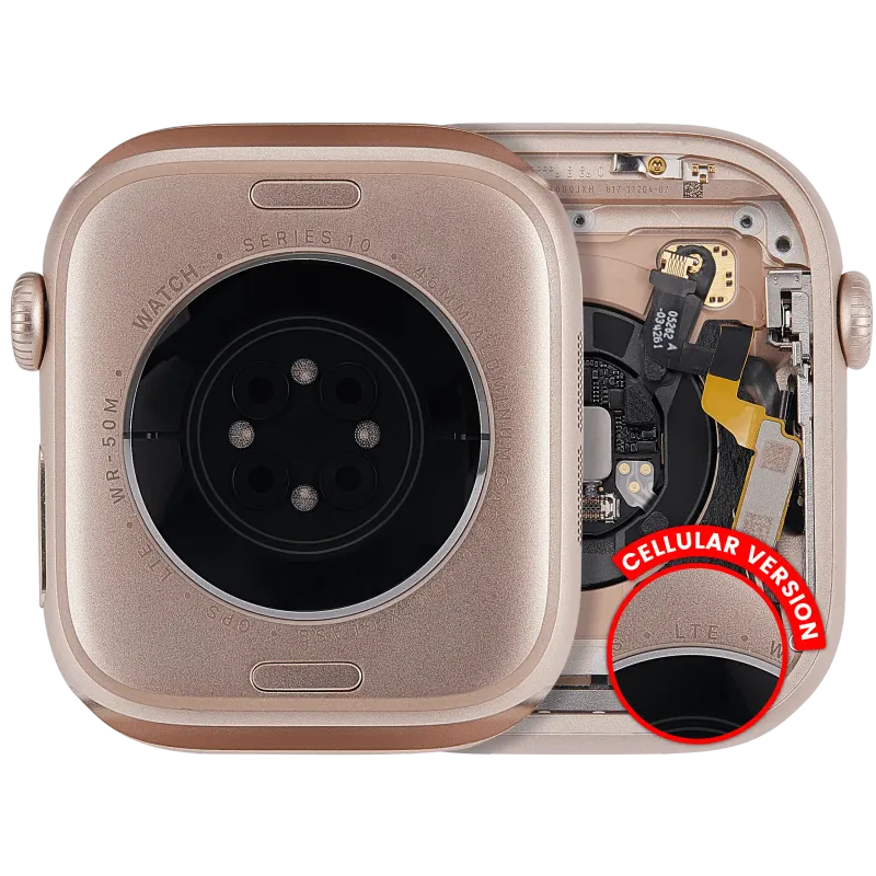 Housing (kompletní tělo) pro Apple Watch Series 10 (46 mm) (originál z vyřazeného zařízení, stav A) (verze Cellular) (hliník / růžově zlatá)