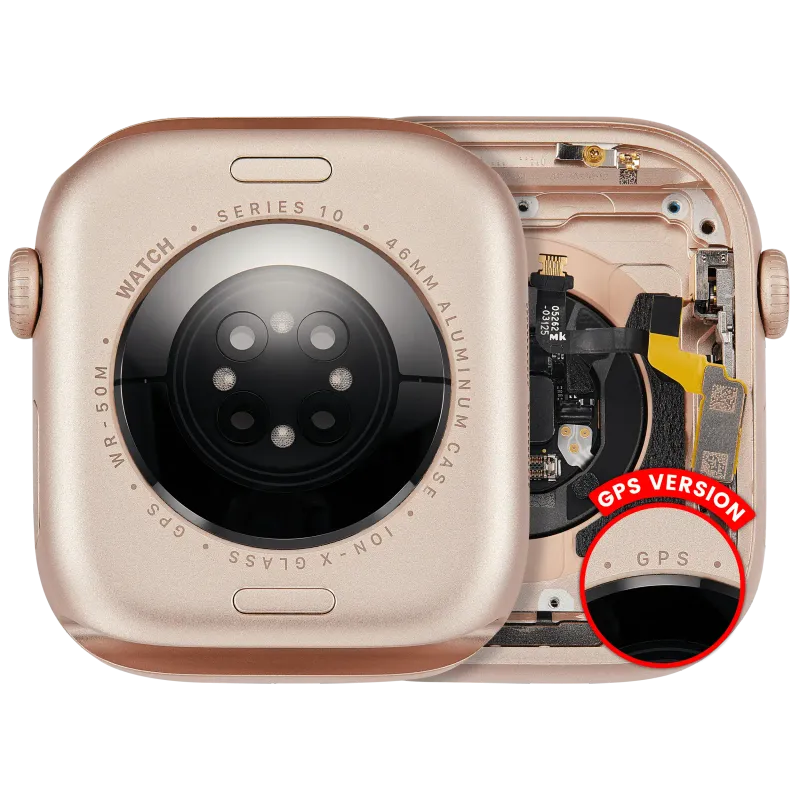 Housing (kompletní tělo) pro Apple Watch Series 10 (46 mm) (originál z vyřazeného zařízení, stav A) (verze GPS) (hliník / růžově zlatá)