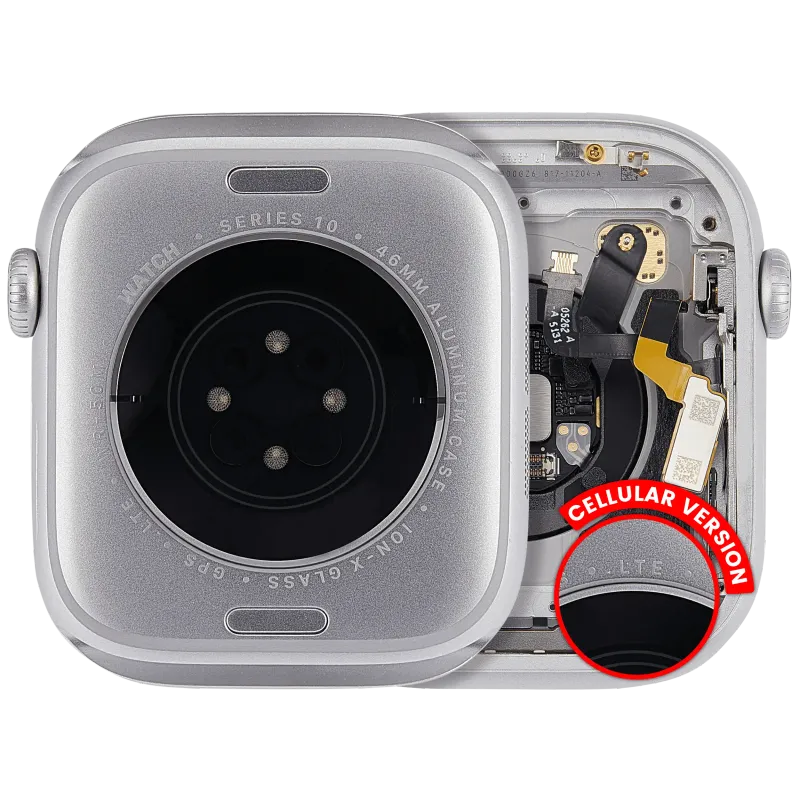 Housing (kompletní tělo) pro Apple Watch Series 10 (46 mm) (originál z vyřazeného zařízení, stav A) (verze Cellular) (hliník / stříbrná)