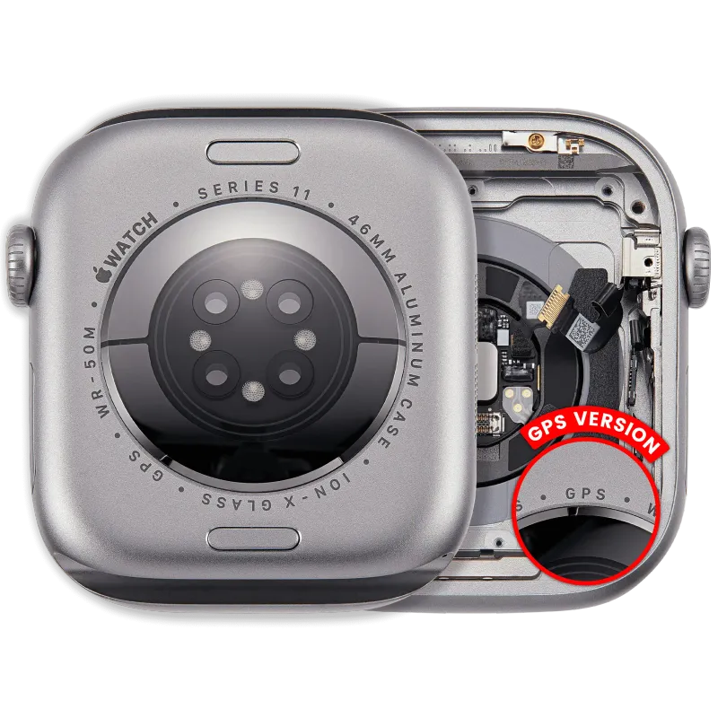 Housing (kompletní tělo) pro Apple Watch Series 11 (46 mm) (originál z vyřazeného zařízení, stav A) (verze GPS) (hliník / vesmírně šedá)