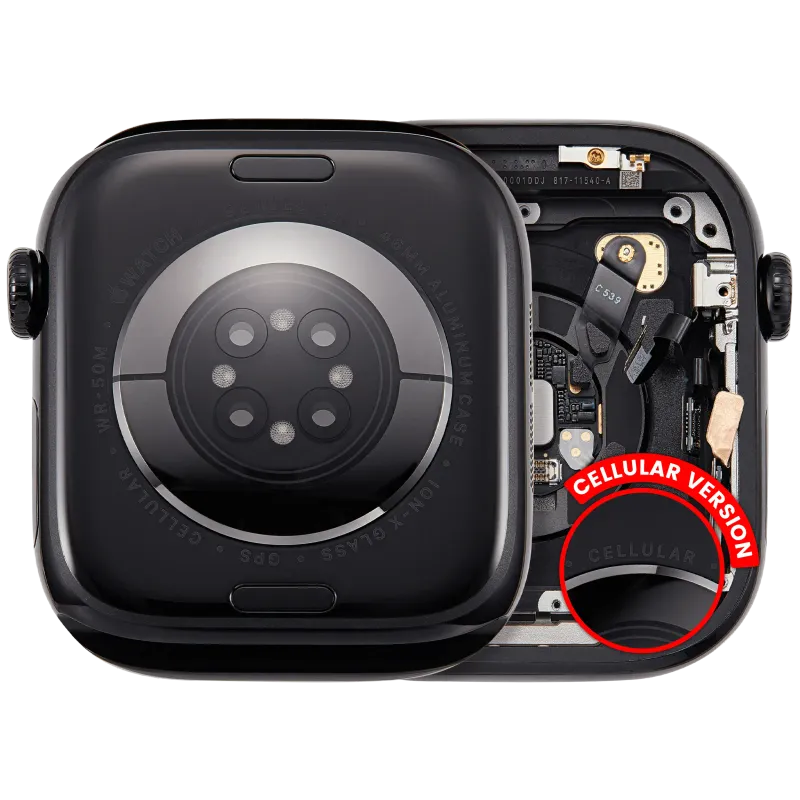 Housing (kompletní tělo) pro Apple Watch Series 11 (46 mm) (originál z vyřazeného zařízení, stav A) (verze Cellular) (hliník / temně černá)