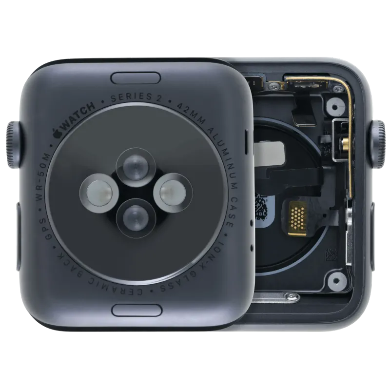 Housing (kompletní tělo) pro Apple Watch Series 2 (42 mm) (originál z vyřazeného zařízení, stav A) (verze Cellular) (hliník / vesmírně černá)