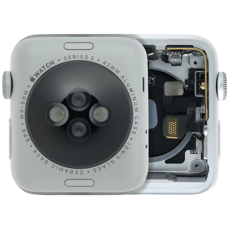 Housing (kompletní tělo) pro Apple Watch Series 2 (42 mm) (originál z vyřazeného zařízení, stav A) (verze Cellular) (hliník / stříbrná)