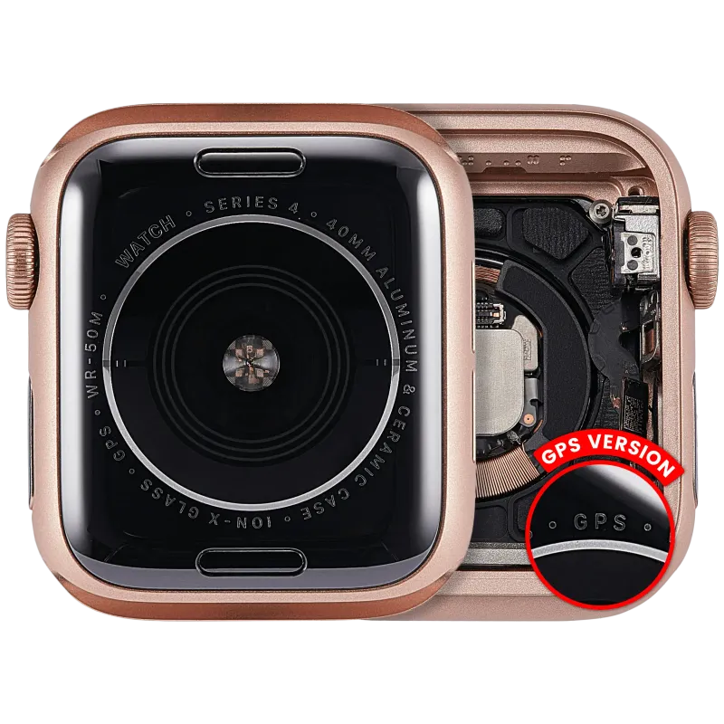 Housing (kompletní tělo) pro Apple Watch Series 4 (40 mm) (originál z vyřazeného zařízení, stav A) (verze GPS) (hliník / zlatá)
