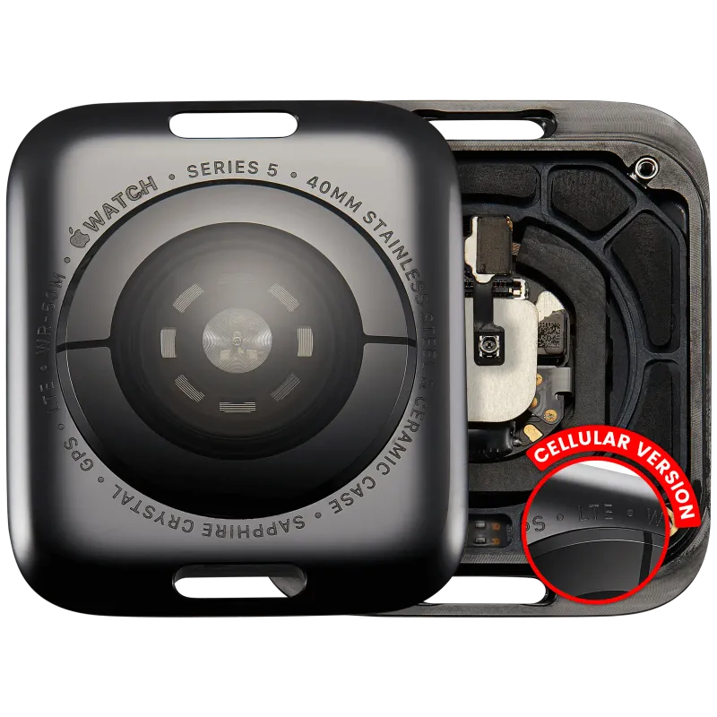 Zadní kryt pro Apple Watch Series 5 (40 mm) (verze LTE) (nerez / vesmírně černá)