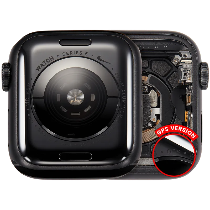 Housing (kompletní tělo) pro Apple Watch Series 5 (40 mm) (originál z vyřazeného zařízení, stav A) (verze GPS) (hliník / vesmírně černá)