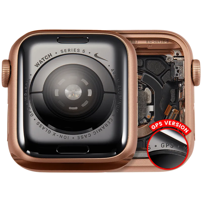 Housing (kompletní tělo) pro Apple Watch Series 5 (40 mm) (originál z vyřazeného zařízení, stav A) (verze GPS) (hliník / zlatá)