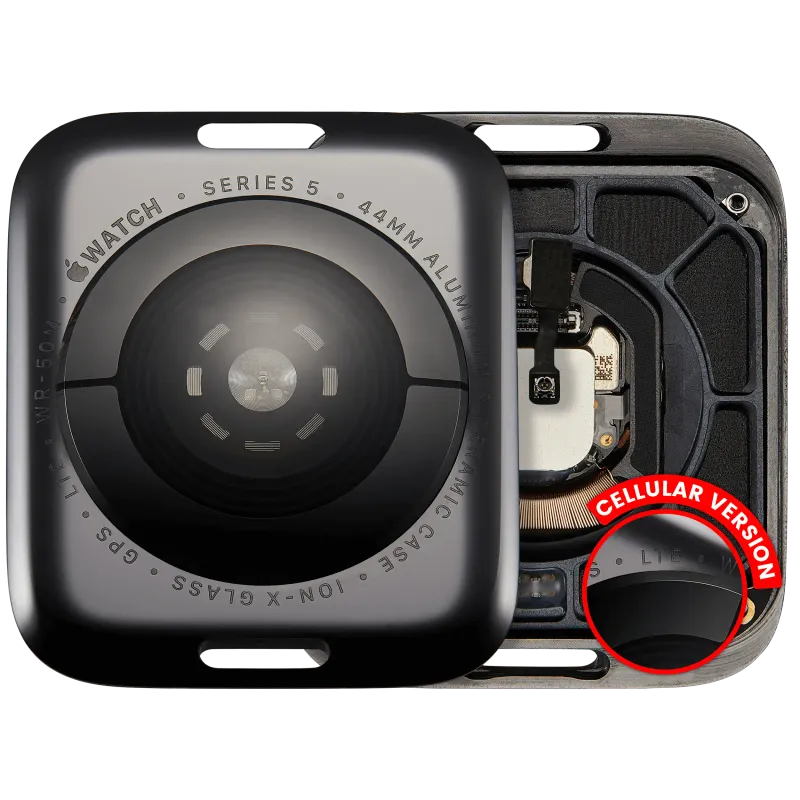 Zadní kryt pro Apple Watch Series 5 (44 mm) (verze LTE) (hliník / vesmírně černá)