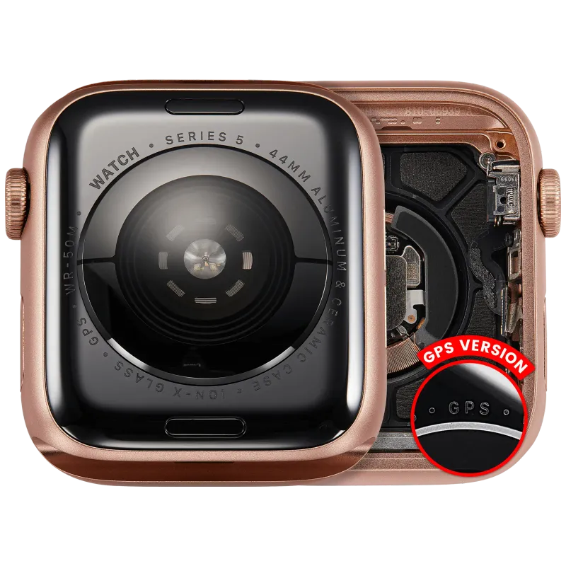 Housing (kompletní tělo) pro Apple Watch Series 5 (44 mm) (originál z vyřazeného zařízení, stav A) (verze GPS) (hliník / zlatá)