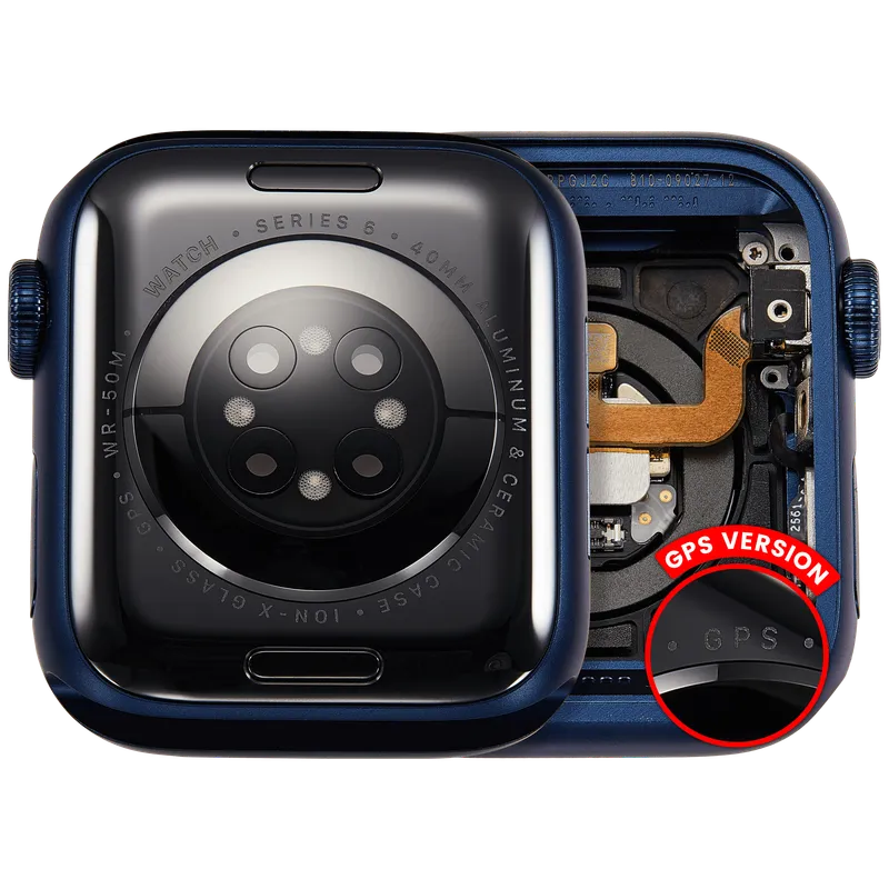Housing (kompletní tělo) pro Apple Watch Series 6 (40 mm) (originál z vyřazeného zařízení, stav A) (verze GPS) (hliník / modrá)
