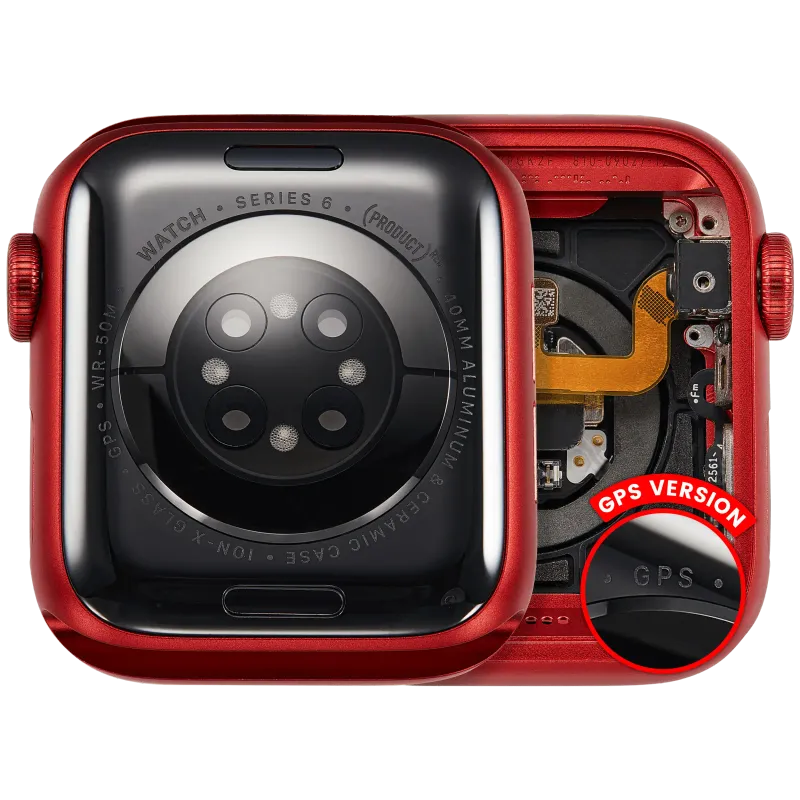 Housing (kompletní tělo) pro Apple Watch Series 6 (40 mm) (originál z vyřazeného zařízení, stav A) (verze GPS) (hliník / červená)