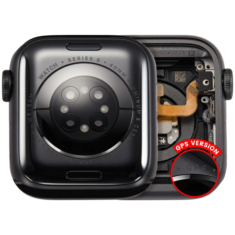 Housing (kompletní tělo) pro Apple Watch Series 6 (40 mm) (originál z vyřazeného zařízení, stav A) (verze GPS) (hliník / vesmírně černá)