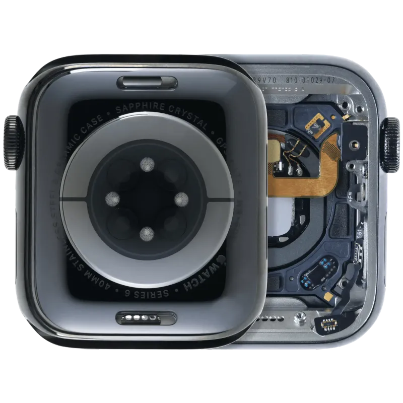 Housing (kompletní tělo) pro Apple Watch Series 6 (40 mm) (originál z vyřazeného zařízení, stav A) (nerez / vesmírně černá)