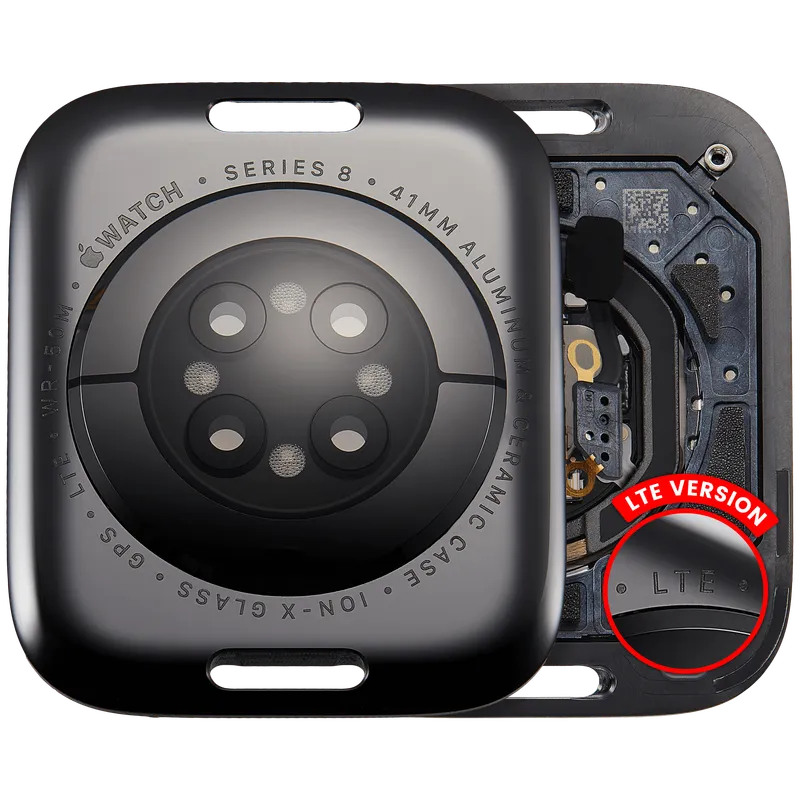 Zadní kryt pro Apple Watch Series 8 (41 mm) (verze LTE) (hliník / vesmírně černá)