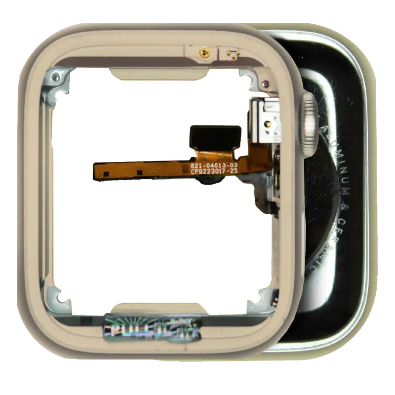 Housing (kompletní tělo) pro Apple Watch Series 8 (41 mm) (verze GPS) (originál z vyřazeného zařízení, stav A) (hliník / hvězdně bílá)