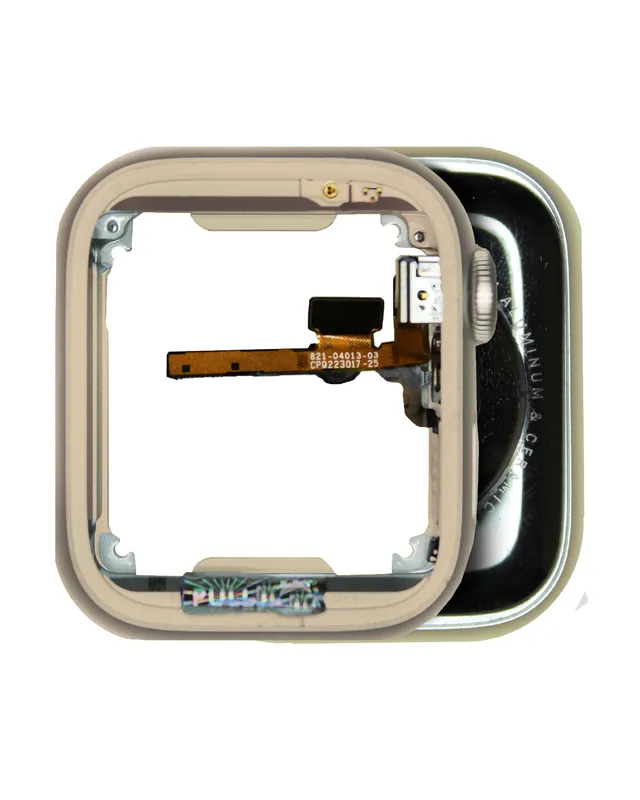 Housing (kompletní tělo) pro Apple Watch Series 8 (41 mm) (verze GPS) (originál z vyřazeného zařízení, stav B/C) (hliník / hvězdně bílá)